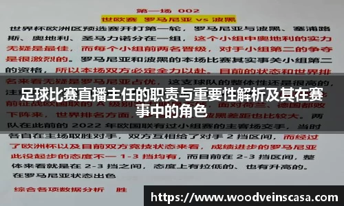 足球比赛直播主任的职责与重要性解析及其在赛事中的角色