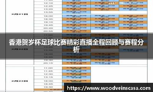 香港贺岁杯足球比赛精彩直播全程回顾与赛程分析