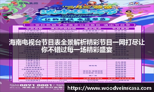 海南电视台节目表全景解析精彩节目一网打尽让你不错过每一场精彩盛宴